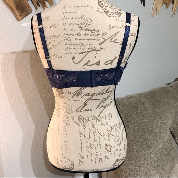 4[Daisy Fuentes] NWOT! Blue lace padded push up - Picture 5 of 8